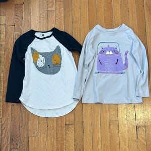 Bundle of 2 long sleeve tea collection shirts sz 8